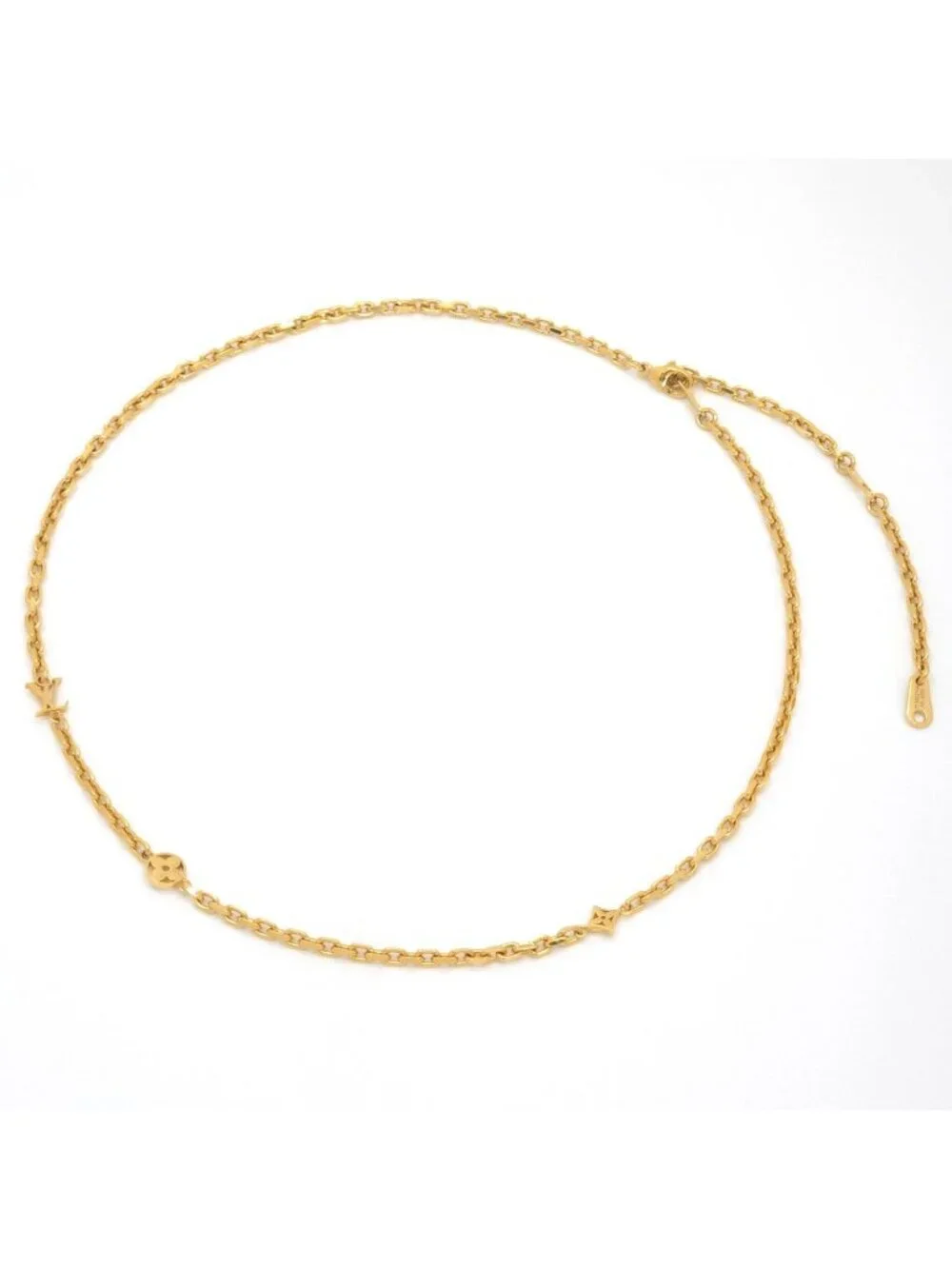 Louis Vuitton Chain LV Yours Gold Colored Metal Length 55.7 LV Signature